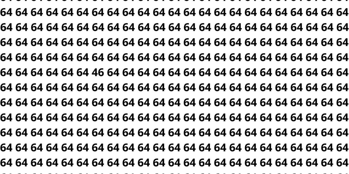Número 46 camuflado entre 64: consegue encontrar antes dos amigos?