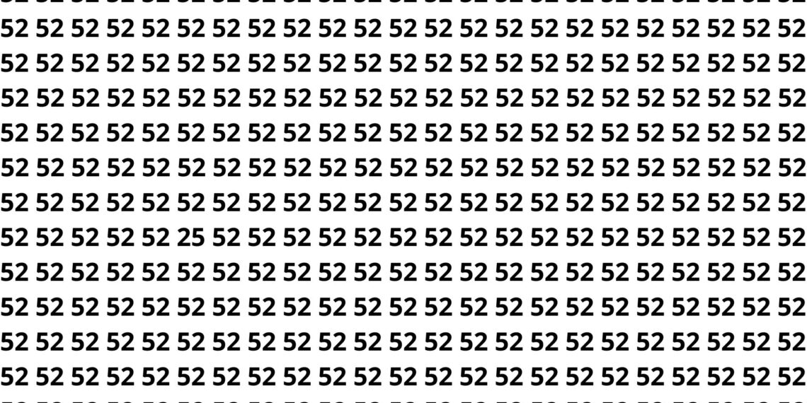Apenas quem treina o olhar consegue achar o 25 escondido tão rápido