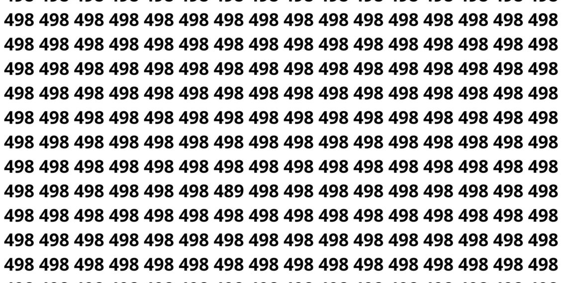 Encontre o número 489 entre vários 498