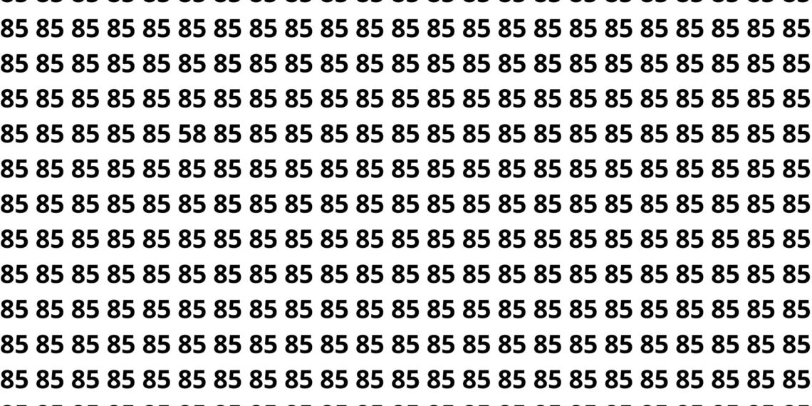 Muitos tentam e falham: achar o 58 entre vários 85 exige atenção e rapidez mental