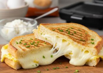 Panini de micro-ondas com queijo que estica fica pronto em 5 minutos e é uma delícia para qualquer refeição do dia, experimente e surpreenda-se com o sabor