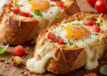 Reaproveite o pão de ontem fazendo esta receita de café da manhã na air fryer, crocante por fora e cremoso por dentro, uma opção criativa e deliciosa