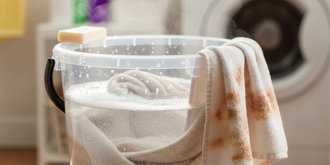 Misturinha mágica para tirar manchas de toalha de banho e recuperar o branco original em poucos minutos, sem endurecer as fibras