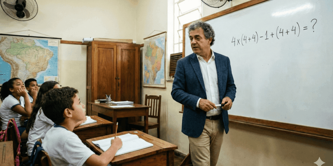 Desafio matemático: consegue resolver 4 x (4 + 4) – 1 + (4 + 4) sem errar?
