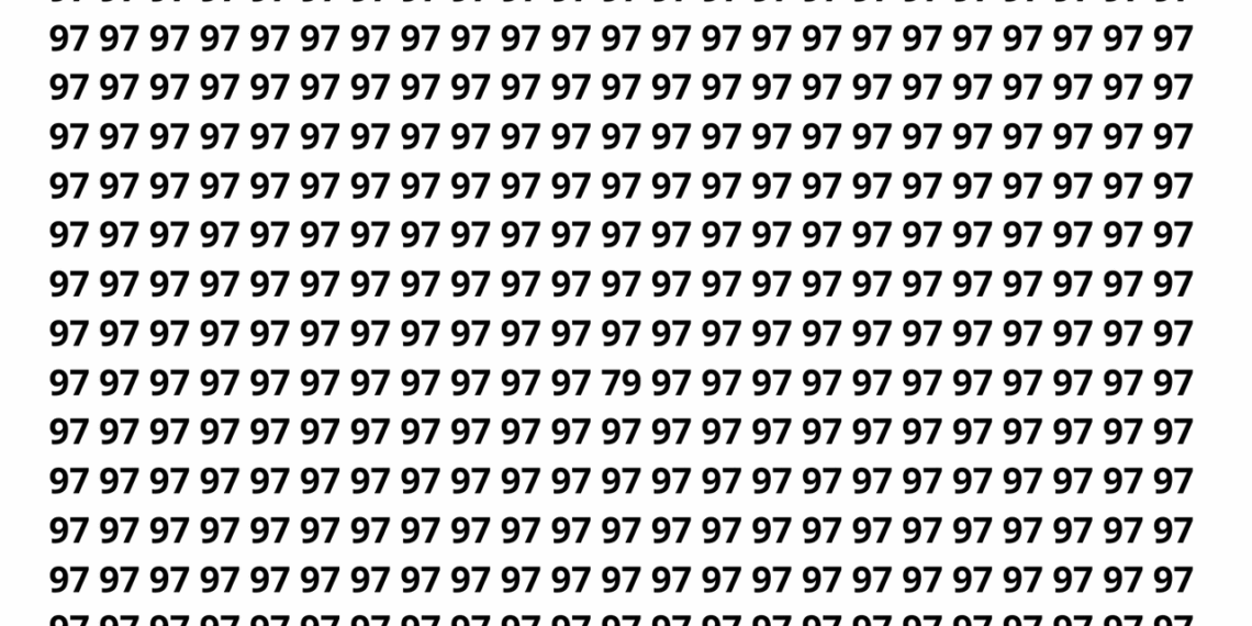 Encontre o número 79 entre vários números 97 em apenas 10 segundos neste desafio