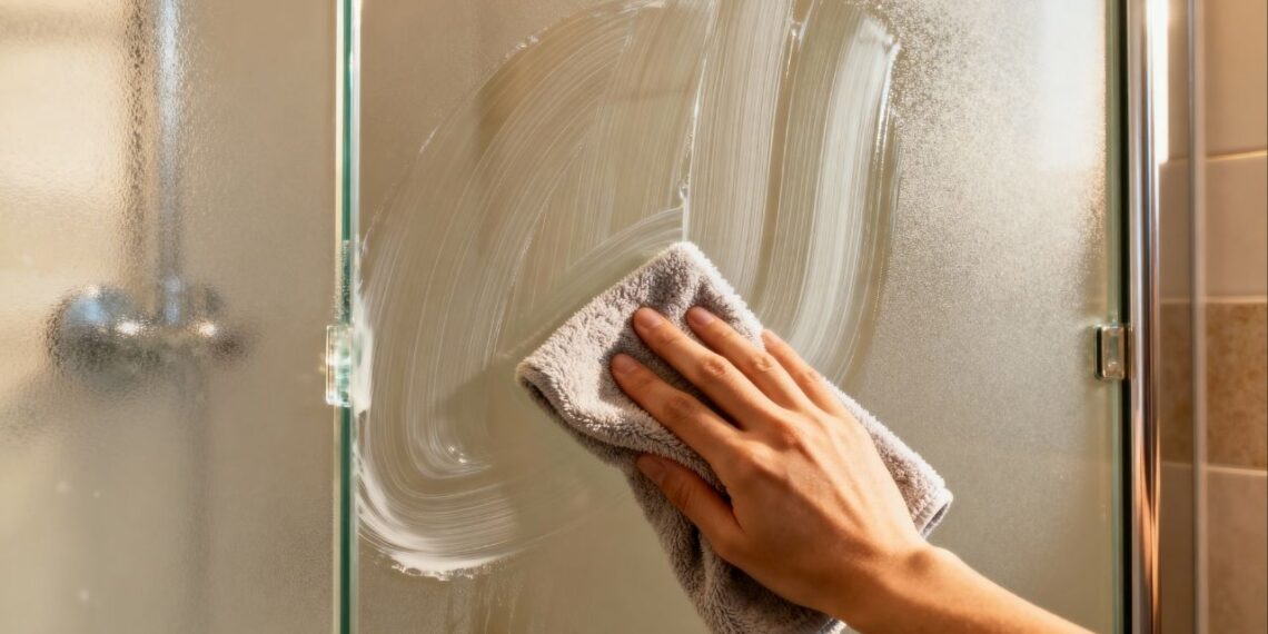 Só 1 ingrediente da cozinha e o box do banheiro fica transparente de novo, sem esforço pesado