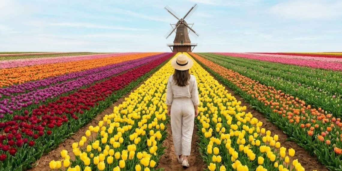 A vila holandesa a 130 km de São Paulo tem 15 mil habitantes, qualidade de vida europeia, economia movida por flores e o maior moinho da América Latina com 38 metros