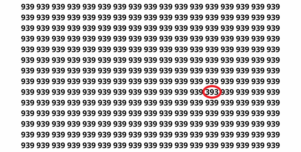 Encontre o número 696 entre vários números 969 em apenas 12 segundos neste desafio