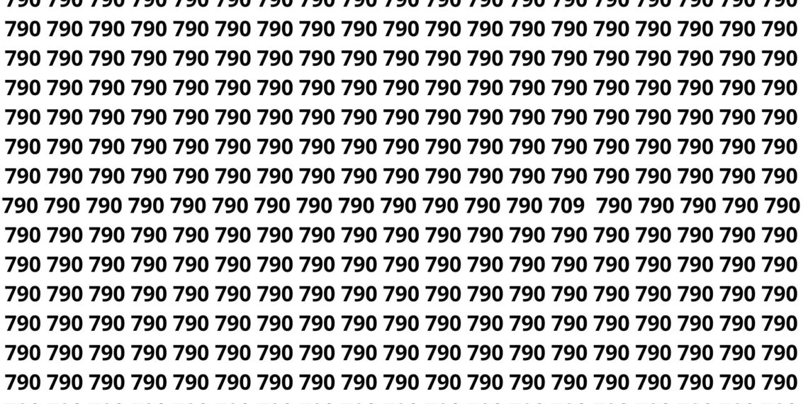 Só os mais atentos acham o 709 escondido entre tantos 790 em 15 segundos