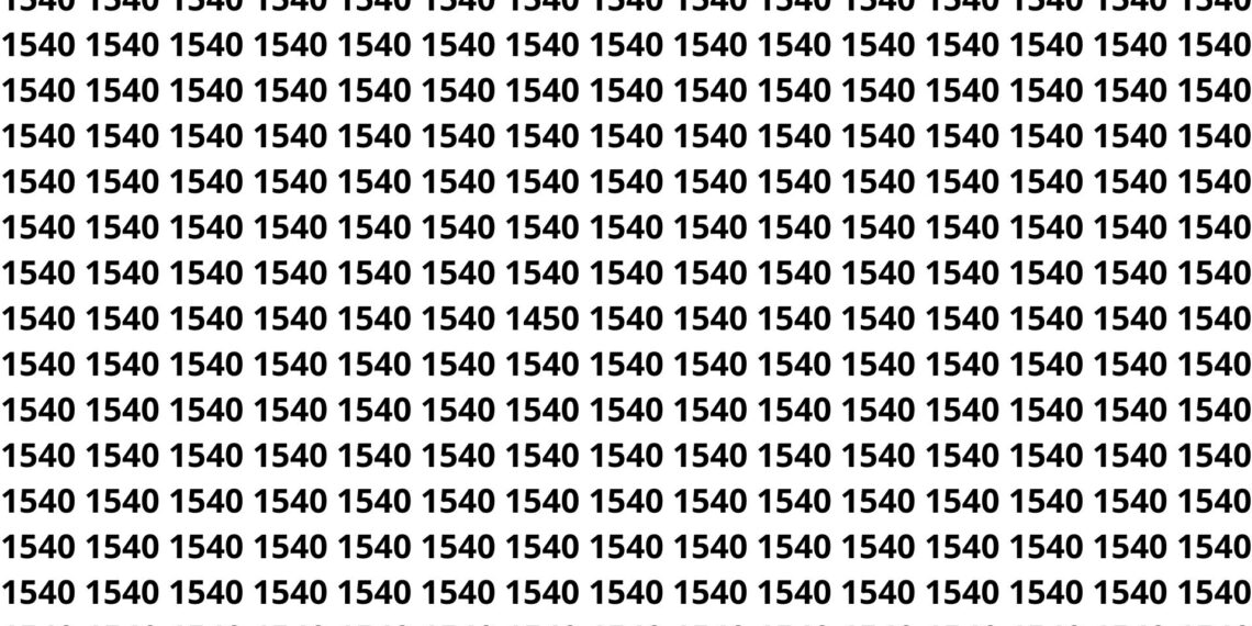 Encontre o número 1450 entre vários 1540 e teste sua visão em 15 segundos
