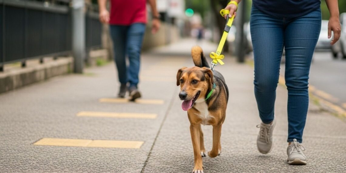 “Pensei que fosse apenas decoração”, mas a fita amarela na coleira do cachorro acaba sendo um sinal importante que você deve respeitar