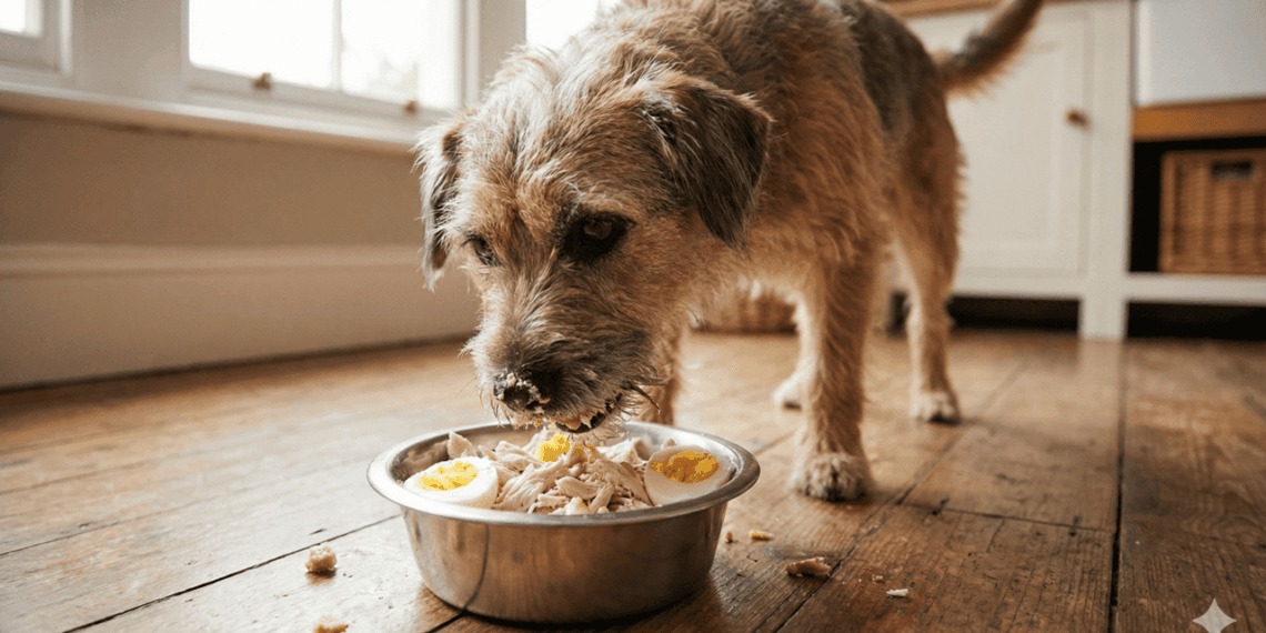 Dar frango com ovo cozido ao cachorro: com que frequência e por que veterinários recomendam
