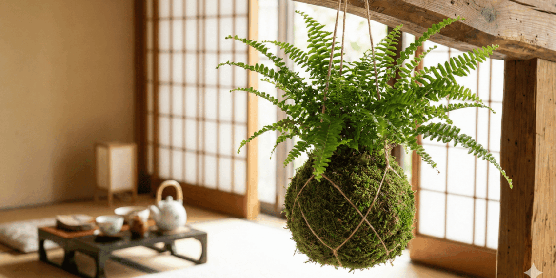 Montar um kokedama