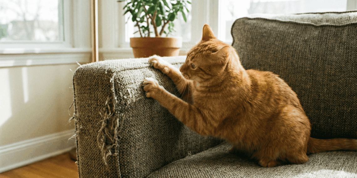 O que significa quando seu gato arranha os móveis?