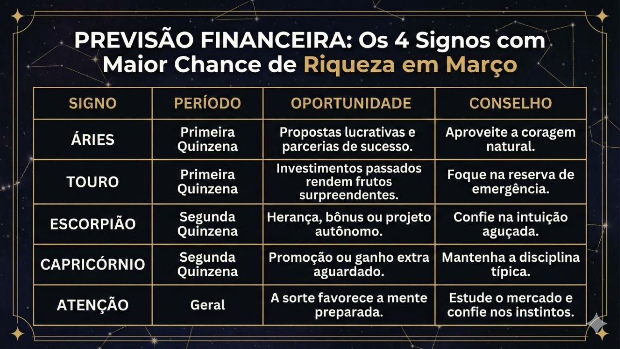 Os 4 signos com maior chances de ficar ricos em Março - UAI Notícias