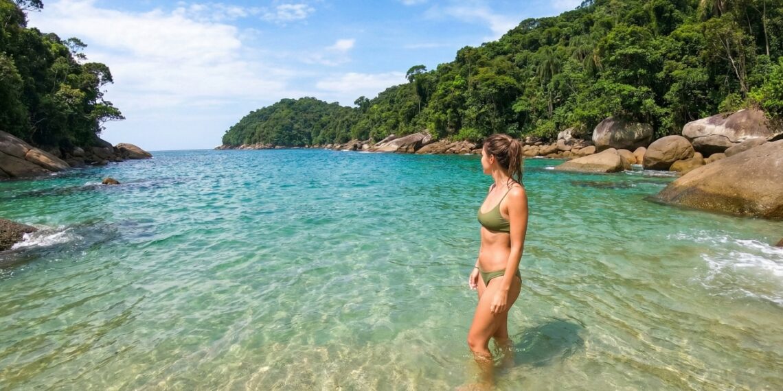 A paraíso paulista com mais de 100 praias e enseadas de água surpreendentemente clara em meio à mata atlântica 80% preservada