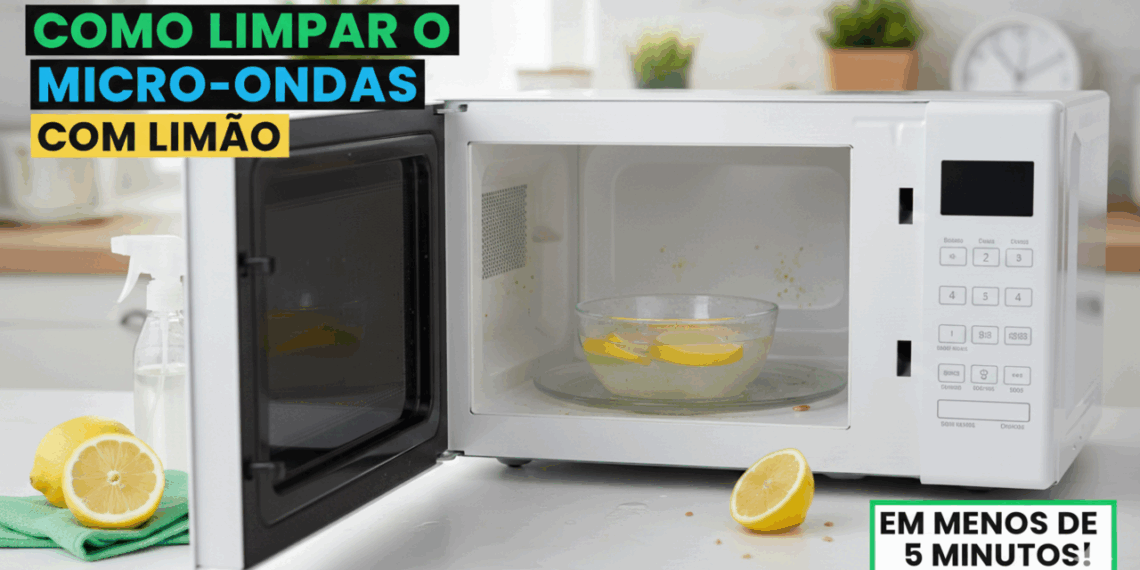 Como limpar o micro-ondas com limão e remover gordura em minutos