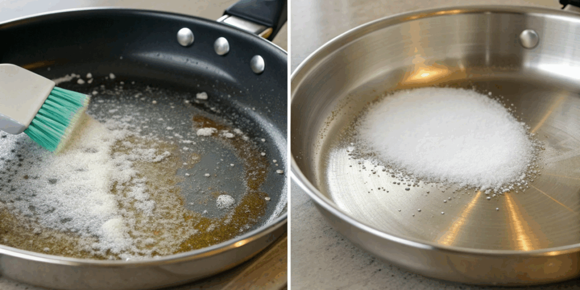 Panela encardida nunca mais, truque caseiro com sal solta a gordura pesada e devolve o brilho