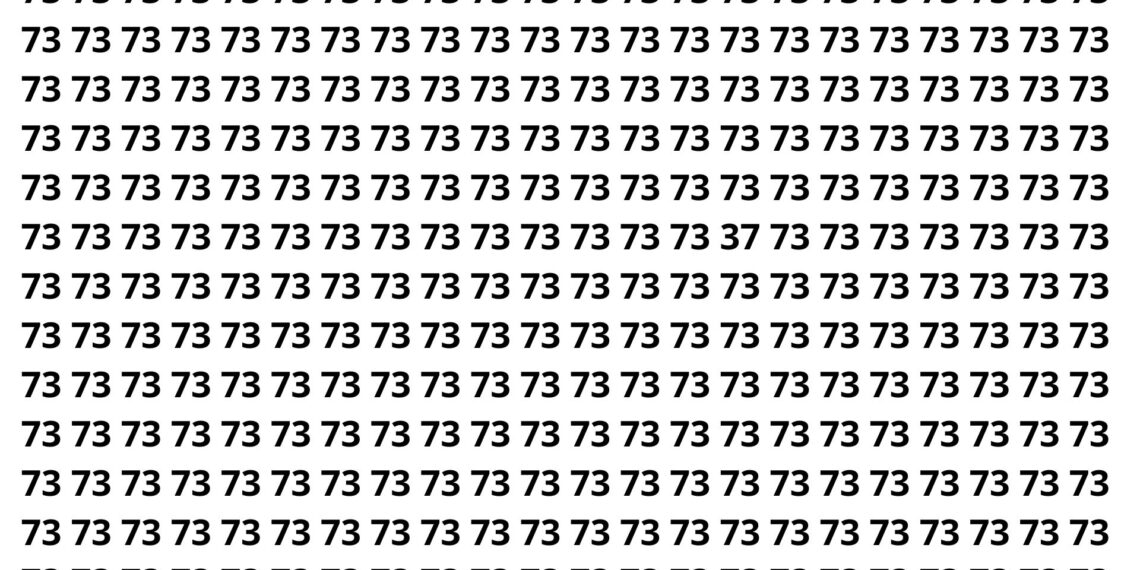 37 camuflado entre 73, você consegue encontrá-lo em 5 segundos?