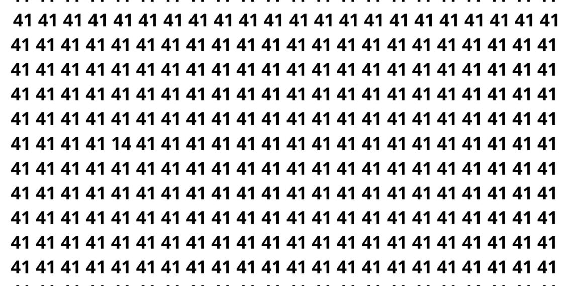 Encontre o número escondido entre vários 41 e teste sua visão