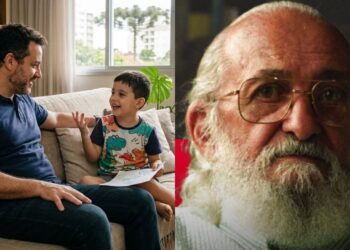 Professor escreve frase de Paulo Freire “Educação não transforma o mundo. Educação muda pessoas.” para aluno que começou a acumular tarefas e notas baixas
