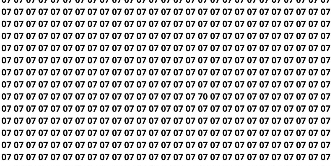 Quase ninguém encontra o número 70 nesse desafio cheio de 07 espalhados pela imagem