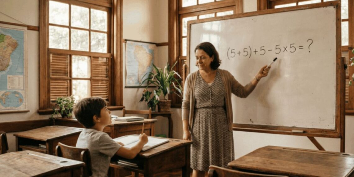 Essa conta simples (5 + 5) + 5 – 5 x 5 está confundindo muita gente