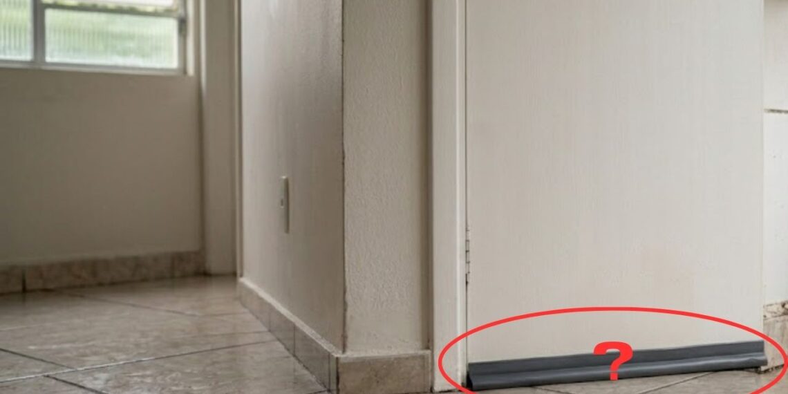 Para que serve o espaço entre o chão e a porta do banheiro?