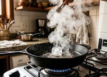 Passar um cubo de gelo sobre a frigideira quente: por que é recomendado antes de grelhar legumes