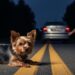 Molly, uma Yorkshire abandonada na estrada, corre atrás de carros até que alguém decide parar