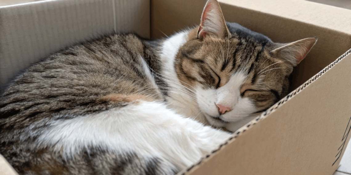Porque gatos buscam caixas e como isso ajuda no bem-estar do seu felino