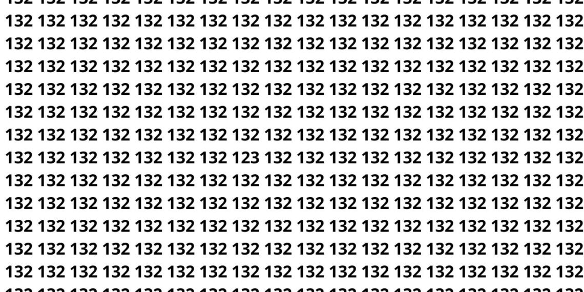 Só quem tem olhar rápido consegue achar número 123 entre dezenas de 132 em 5 segundos
