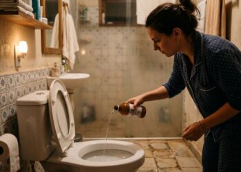 Colocar água oxigenada no vaso sanitário antes de dormir: para que serve e como seu banheiro fica pela manhã
