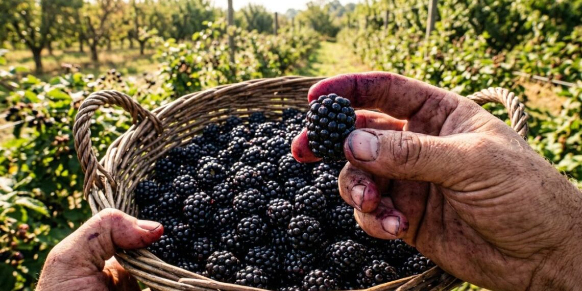 Como podar o pé de amora para obter mais frutos retirando os galhos que já produziram no ano anterior