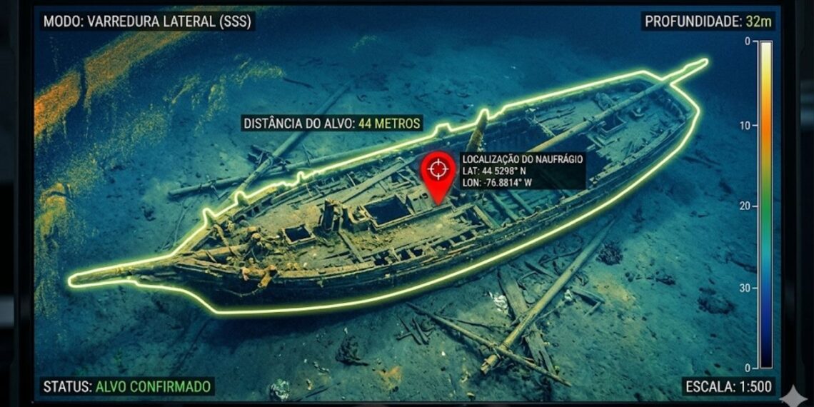 Após décadas de buscas, um grupo de entusiastas finalmente descobriu os destroços do navio no Lago Michigan, perdidos desde 1886