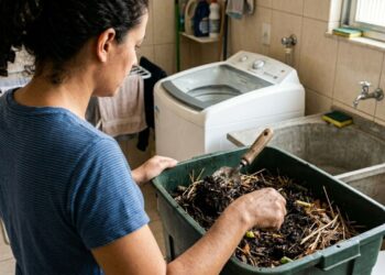 Como eliminar o cheiro forte do adubo caseiro em menos de um minuto: truque caseiro eficaz cobrindo tudo com folhas secas e borra de café