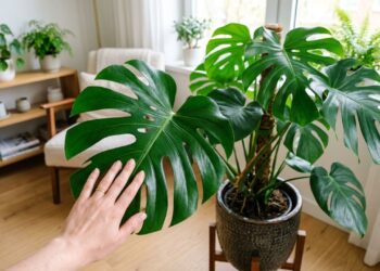 Como limpar as folhas da sua Costela-de-Adão em menos de um minuto: truque caseiro eficaz passando um pano úmido com casca de banana