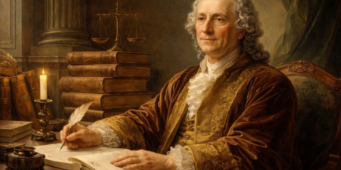 Montesquieu, teórico da separação dos poderes e autor de O Espírito das Leis: “Todo homem que tem poder tende a abusar dele”