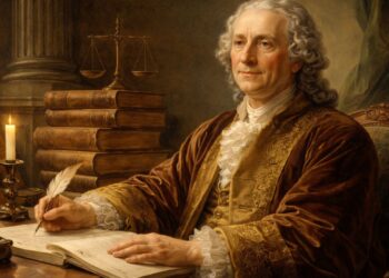 Montesquieu, teórico da separação dos poderes e autor de O Espírito das Leis: “Todo homem que tem poder tende a abusar dele”