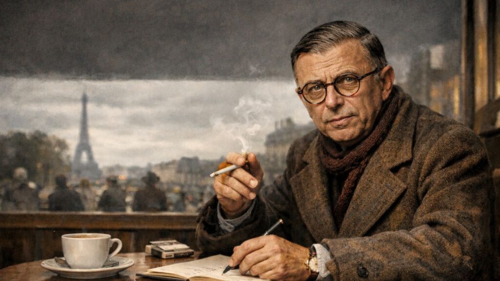 Jean-Paul Sartre, filósofo da liberdade e da responsabilidade humana: “O importante não é o que fazem de nós, mas o que fazemos com o que fizeram de nós.”