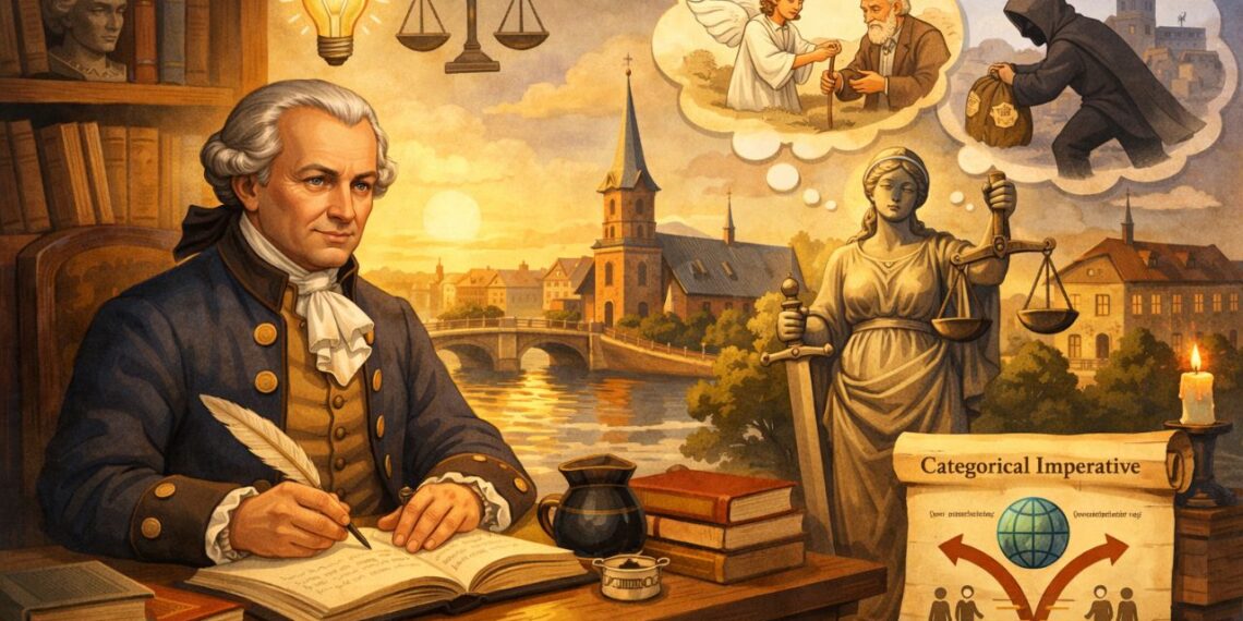 Immanuel Kant, filósofo do Iluminismo e criador do imperativo categórico: “Tem a coragem de usar o teu próprio entendimento” o pensamento que desperta mentes