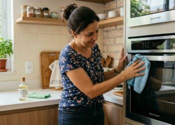 Esfregar óleo de bebê nos eletrodomésticos de inox: um truque inteligente para criar uma película anti-dedadas