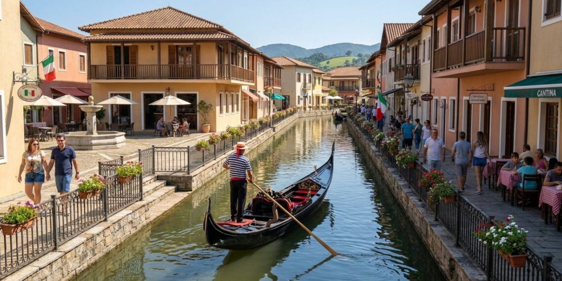 Uma das 4 cidades fora da Itália com gôndola oficial de Veneza: a vila catarinense onde 95% dos moradores são descendentes de italianos