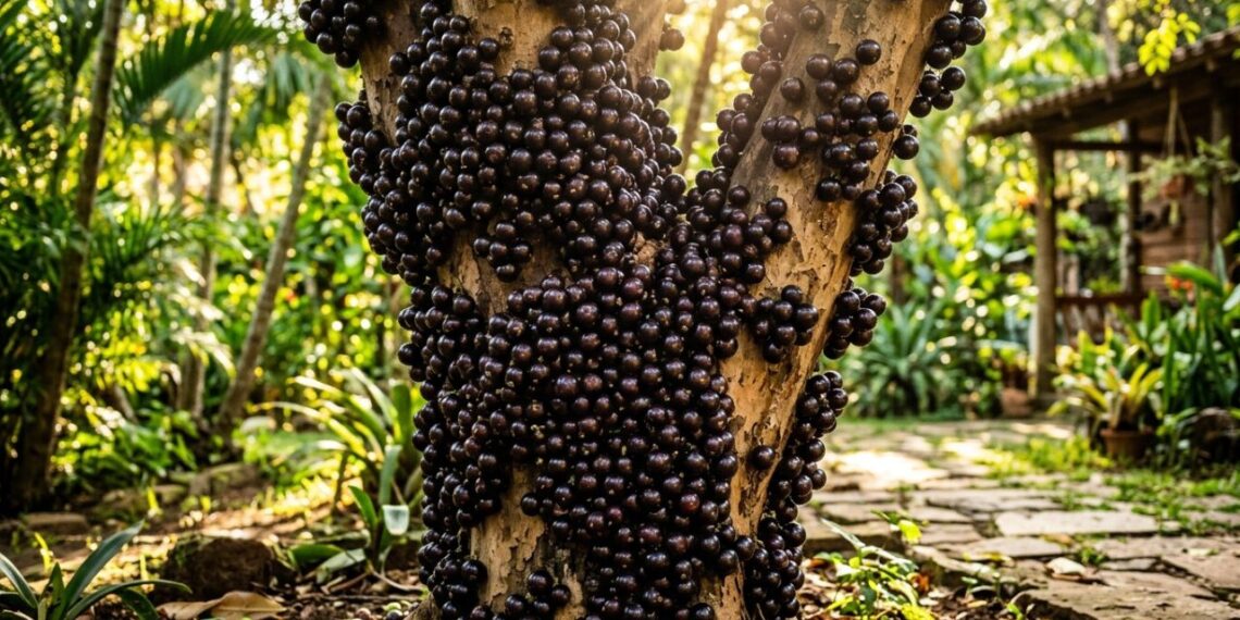 Como podar a jabuticabeira para obter mais frutos limpando o centro da copa para que o sol bata direto no tronco