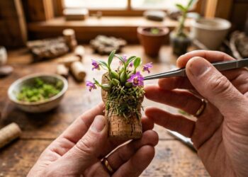 A orquídea miniatura que não precisa de grandes vasos e tem impressionado colecionadores por florescer em pequenas rolhas de vinho