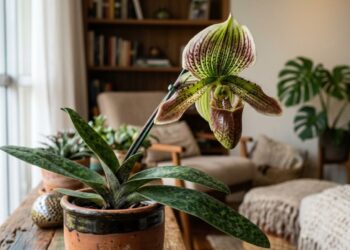 Para a orquídea exótica durar anos: o macete não é o sol direto, mas manter as raízes sempre em substratos que imitam o solo da floresta