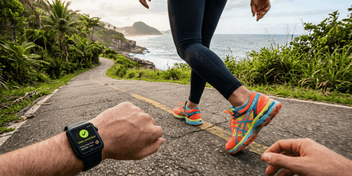 Os treinadores concordam Caminhar durante 1 hora, 7 dias por semana, em ritmo tranquilo, queima 75.000 calorias por ano.