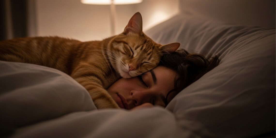 Seu gato dormindo na sua cabeça: não é apenas um sinal de aconchego, mas também de uma profunda necessidade