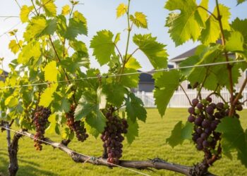 Qual é a melhor época do ano para plantas uvas no quintal de casa