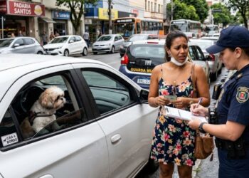 Cão trancado em carro quente chama atenção e tutora pode responder por maus-tratos